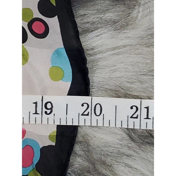 Multifunctional Polka Dot Circles Multicolored Square Silk Scarf - Picture 6 of 7